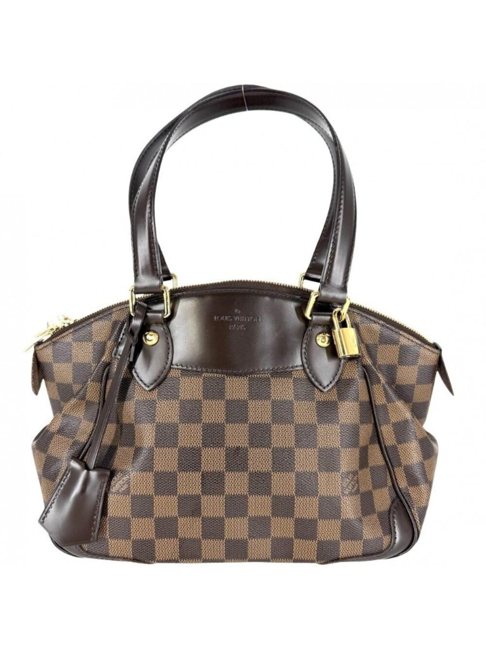 Louis Vuitton Handbag Verona PM Damier Canvas Brown Gold